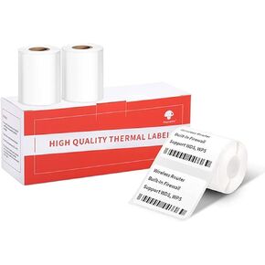 [3x130 pcs] Phomemo Address Labels, 0.98''x2.64'' (25x67mm) M110/ M220/ M221/ M120/ M200 Labels, White, 130 Labels/Roll, 3 Rolls, Multi-Purpose Adhesive Thermal Phomemo Original Labels