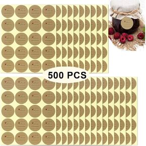 Jam and Jelly Jar Labels, Canning Labels for Mason Jars and More(2" Round 500/roll) with Lines for Writing- Jar Labels Homemade Jam, Jelly, and More
