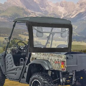 YONQIFON UTV Rear Windshield Soft Windscreen Back Window with Zipper Open Rear Window Compatible with Hisun 500 700 Axis 500 700 Massimo MSU 500 700 Coleman 500 700 Cub Cadet Challenger 500 700