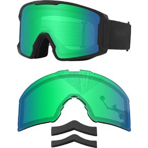 Anti-fog Ski Goggles Replacement Lenses&Nose Pads for Oakley Line Miner L OO7070 Snow Goggle