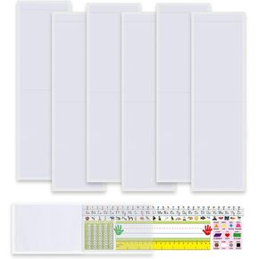 30 PCS Nameplate Pocket Adhesive Desk Nameplates Name Tag Pocket 18.9 x 4.7Inch