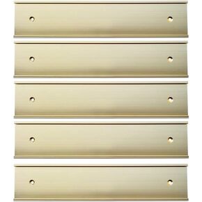 Nameplate Holder Wall or Door 5 Pack Silver 2“ × 10"