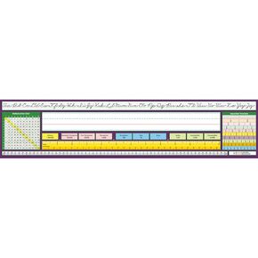 North Star Teacher Resource NST9042 Adhesive Intermediate Traditional Cursive Desk Plates, Pack of 36