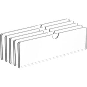 Acrylic Wall Name Plate Holder, Office Name Plate with Adhesive Tapes, Door Name Plate Wall Nameplate Clear Sign Holder Frame, 2"x8", 10 Pack