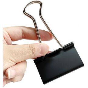 DSTELIN Extra Large Binder Clips 2.4-Inch (32 Pack), Big Paper Clamps for Office Supplies, 1.25Inch Capacity, Black