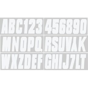 Hardline Products Series 350 Factory Matched 3-Inch Boat & PWC Registration Number Kit, Solid Black