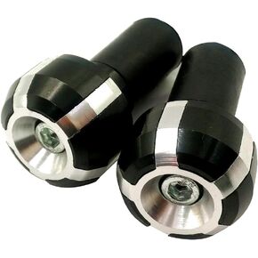 Universal Motorcycle Street Bike Aluminum Bar Ends 7/8"(22mm) Anti-Vibration Handlebar Grips Plugs Fits for Honda Kawasaki Suzuki Yamaha BMW Ducati Triumph