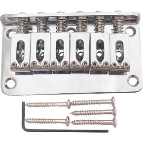 Fixed Hardtail Saddle Bridge Top Load Guitar Tailpiece for 6 String Fender Strat Tele Electric Guitar 78mm Gold