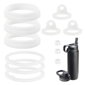 Water Bottle Gasket Replacement for Thermoflask 12 Pcs, 3 Sets of Silicone Gasket Replacement (Water Bottle Straw Lid, Chug Lid, Chug Spout, Vent Hole) for Thermoflask 24oz/32oz/40oz/64oz