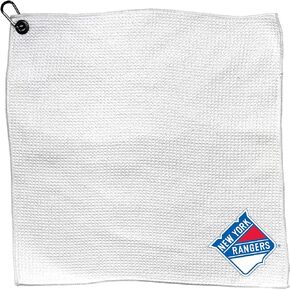 TG Team Golf NHL Team Golf NHL Microfiber Towel - 15" X 15" (White) with Carabiner Clip, Premium Microfiber with Deep Waffle Pockets- Superior Water Absorption and Quick Dry Golf Cleaning Towel