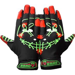 Afterdark Football Gloves - Tacky Grip Skin Tight Enhanced Performance Football Gloves - Nightmare Pro Elite Super Sticky Receiver American Football Gloves - Adult & Youth Sizes