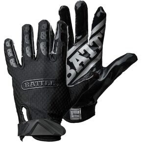 Battle Sports Triple Threat Wide Receiver Gloves - Adult & Youth Football Gloves - Ultra Stick Gloves