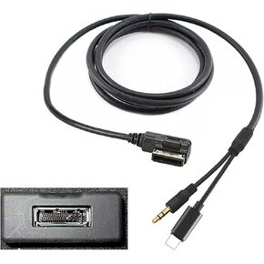 MMI MDI Aux Charing Cable 3.5 mm Music Adapter for Merced-ES Ben-z, Compatible with IP 14 13 12 11 Pro Max Xs Max XR 8 7 6