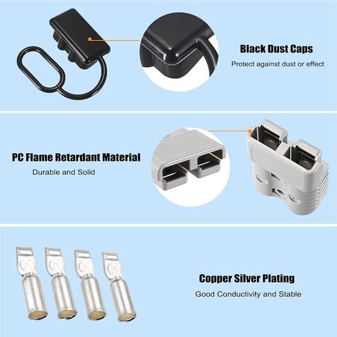 OwnMy 2PCS 175Amp Battery Quick Connect/Disconnect Connectors for Winch Towing Trailer, 1/0 AWG Quick Connect Battery Terminal Connectors Fits 12V Cable Battery Quick Connect Disconnect Plug Kit in Saudi Arabia