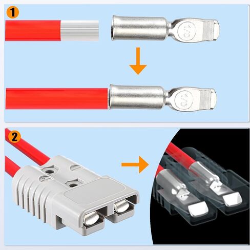 OwnMy 2PCS 175Amp Battery Quick Connect/Disconnect Connectors for Winch Towing Trailer, 1/0 AWG Quick Connect Battery Terminal Connectors Fits 12V Cable Battery Quick Connect Disconnect Plug Kit in Saudi Arabia
