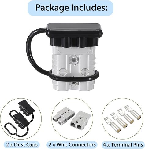 OwnMy 2PCS 175Amp Battery Quick Connect/Disconnect Connectors for Winch Towing Trailer, 1/0 AWG Quick Connect Battery Terminal Connectors Fits 12V Cable Battery Quick Connect Disconnect Plug Kit in Saudi Arabia