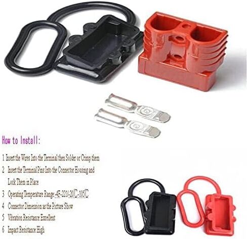 350A Battery Connector AWG 2/0 Quick Connect Battery Modular Power Connectors Quick Disconnect Winch Trailer Plug Connector for Recovery Winch or Trailer(350 A (2 pcs) in Saudi Arabia