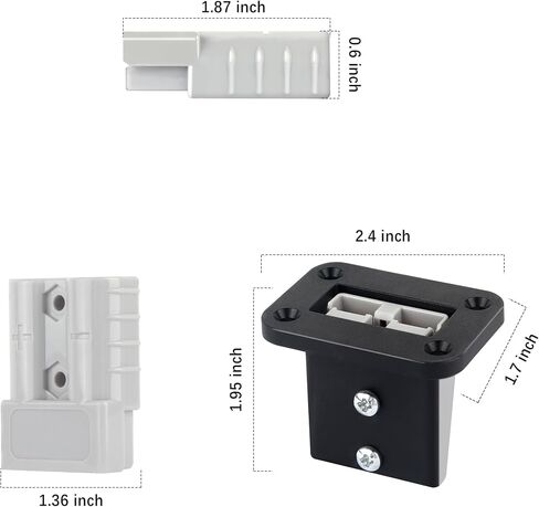 OFBAND 2PCS Car Battery Terminal Connector,Battery Quick Connect/Disconnect 50 Amp Outlet,Battery Cable Connector Quick Connect Wire Connectors for 12-36V Trolling Motor Winch Trailer in Saudi Arabia
