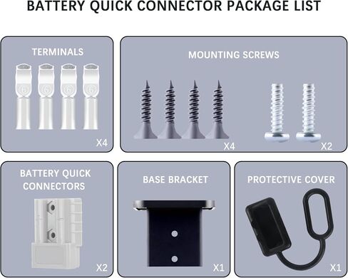 OFBAND 2PCS Car Battery Terminal Connector,Battery Quick Connect/Disconnect 50 Amp Outlet,Battery Cable Connector Quick Connect Wire Connectors for 12-36V Trolling Motor Winch Trailer in Saudi Arabia