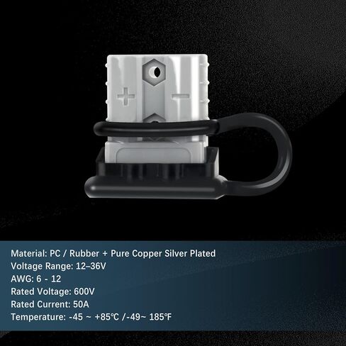 OFBAND 2PCS Car Battery Terminal Connector,Battery Quick Connect/Disconnect 50 Amp Outlet,Battery Cable Connector Quick Connect Wire Connectors for 12-36V Trolling Motor Winch Trailer in Saudi Arabia