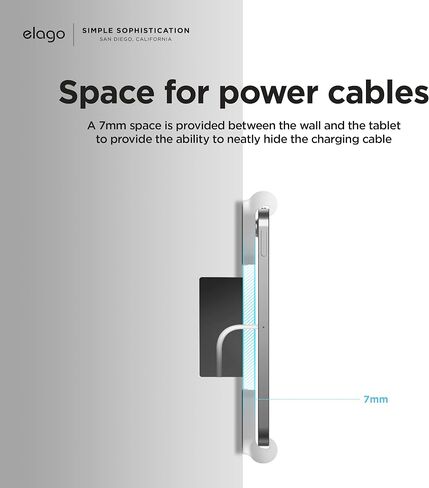 elago Home Hub Mount [White] - [iPad Wall Mount][Homekit Mount][Easy Installation][Scratch-Free][Cable Management Included] - for iPad Mini, iPad Air, iPad Pro in Saudi Arabia