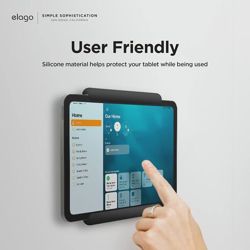 elago Home Hub Mount for iPad mini/Air/Pro | [iPad Wall Mount] [Homekit Mount] [Easy Installation] [Scratch-Free] [Cable Management Included] [Black] in Saudi Arabia