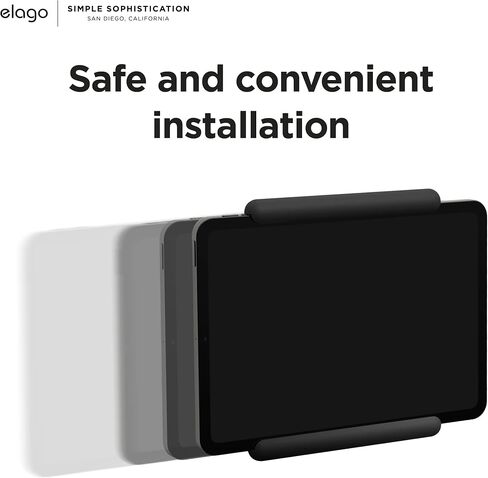 elago Home Hub Mount for iPad mini/Air/Pro | [iPad Wall Mount] [Homekit Mount] [Easy Installation] [Scratch-Free] [Cable Management Included] [Black] in Saudi Arabia