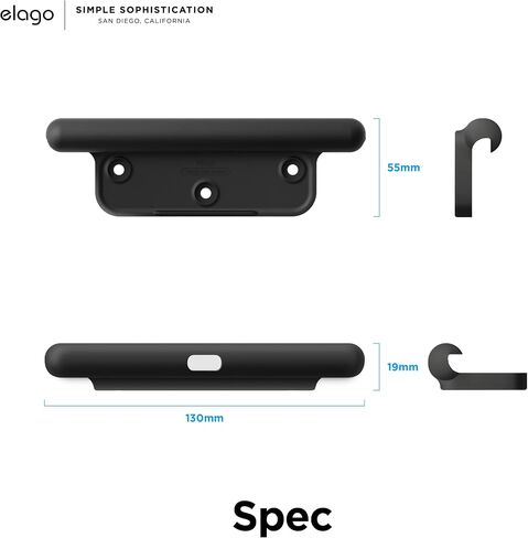 elago Home Hub Mount for iPad mini/Air/Pro | [iPad Wall Mount] [Homekit Mount] [Easy Installation] [Scratch-Free] [Cable Management Included] [Black] in Saudi Arabia