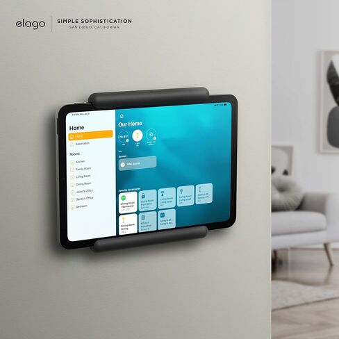 elago Home Hub Mount for iPad mini/Air/Pro | [iPad Wall Mount] [Homekit Mount] [Easy Installation] [Scratch-Free] [Cable Management Included] [Black] in Saudi Arabia