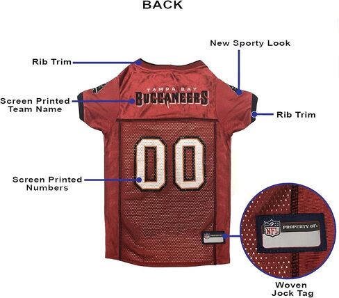 NFL Tampa Bay Buccaneers Dog Jersey, Size: XX-Large. Best Football Jersey Costume for Dogs & Cats. Licensed Jersey Shirt in Saudi Arabia