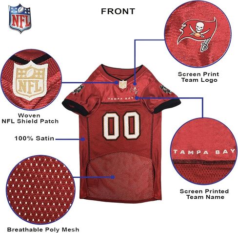 NFL Tampa Bay Buccaneers Dog Jersey, Size: XX-Large. Best Football Jersey Costume for Dogs & Cats. Licensed Jersey Shirt in Saudi Arabia