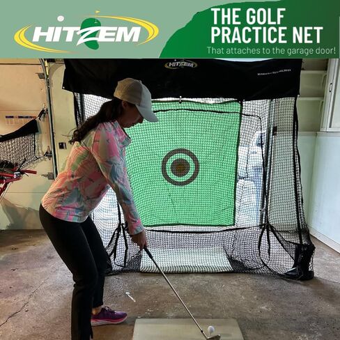 Golf Practice Net for Garage Door, Indoor or Outdoor Golf Training Equipment, No Poles or Wires, One Time Installation, Roll Up to Store Golf Hitting Net Out of Sight in Saudi Arabia