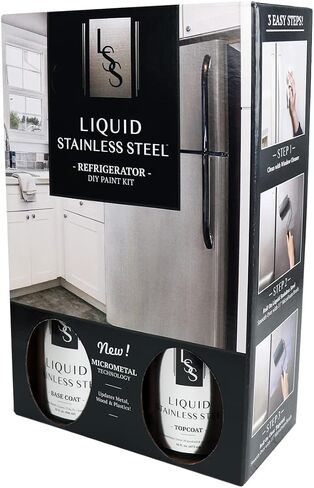 Liquid Stainless Steel Fridge Kit, Stainless Steel, 5 Piece Set in Saudi Arabia
