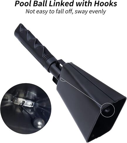 Steel Cowbell with Handle 7 Inch 2 Pack Noise Makers Cheering Bell Cow bells for Football Sporting Events Classroom Wedding School Bells Alarm Percussion Musical Instrument, (YX-CB01) in Saudi Arabia