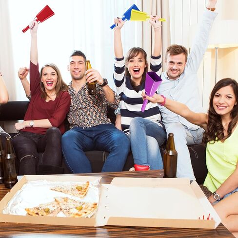 8 قطع من أجراس البقر الكبيرة المصنوعة من الفولاذ من Hicarer مع مقبض، أجراس بقر يدوية متعددة الألوان، صانعة ضوضاء عالية للأحداث الرياضية، وألعاب كرة القدم، وألعاب كرة القدم، والتخرج، والمزرعة، والمزرعة in Kuwait