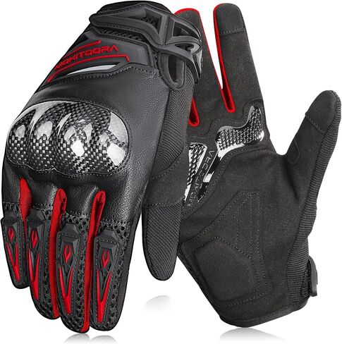 MoKitDora Motorcycle Gloves for Men Women with Hard Knuckle Full Finger Touch Screen Riding Gloves for Cycling Racing Motorcross Dirt Bike ATV UTV Sports Mountain Motorbike, New in Saudi Arabia