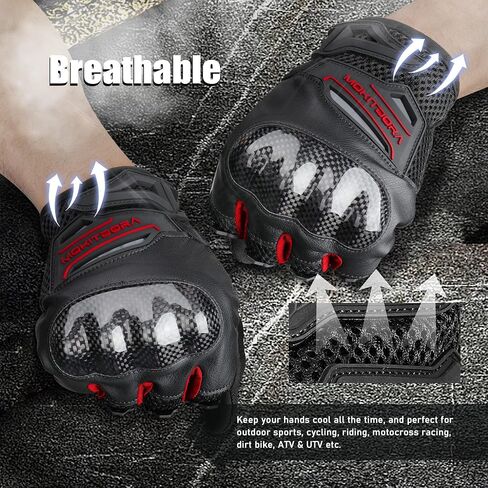MoKitDora Motorcycle Gloves for Men Women with Hard Knuckle Full Finger Touch Screen Riding Gloves for Cycling Racing Motorcross Dirt Bike ATV UTV Sports Mountain Motorbike, New in Saudi Arabia