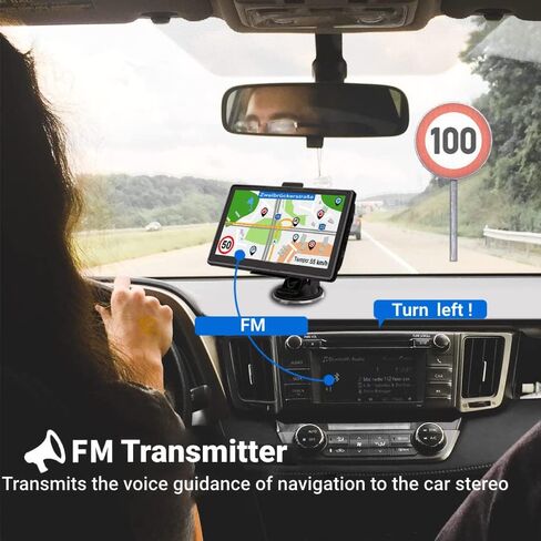 Jimwey GPS Navigator for Car 9 Inch Truck GPS Commercial Drivers 2024 with US/CA/MX Offline Map, Free Map Update, Voice Guidance, Drive Alert, Handheld GPS Navigation System for Vehicle RV Semi Truck in Kuwait