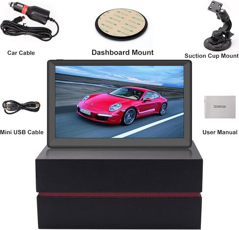 Jimwey GPS Navigator for Car 9 Inch Truck GPS Commercial Drivers 2024 with US/CA/MX Offline Map, Free Map Update, Voice Guidance, Drive Alert, Handheld GPS Navigation System for Vehicle RV Semi Truck in Kuwait