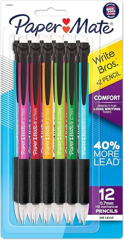 Paper Mate Mechanical Pencils, Write Bros. #2 Pencil, 0.7mm, Assorted Pencil Types, 48 Count in Saudi Arabia