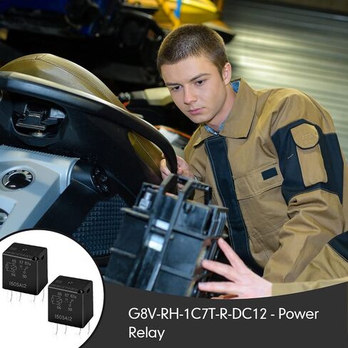 G8V-RH-1C7T-R-DC12 Power Relay Multi Purpose Relay Fuel Pump Relay Black Automotive Relay Automotive Replacement Electrical System Relays Electromechanical Relays, 5 Pin (4 Pieces) in Saudi Arabia
