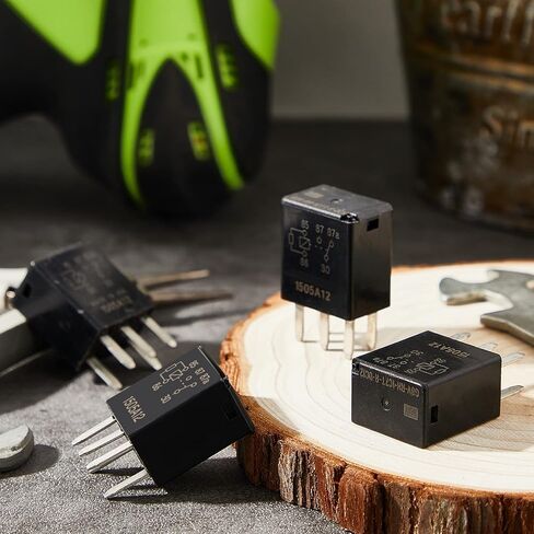 G8V-RH-1C7T-R-DC12 Power Relay Multi Purpose Relay Fuel Pump Relay Black Automotive Relay Automotive Replacement Electrical System Relays Electromechanical Relays, 5 Pin (4 Pieces) in Saudi Arabia