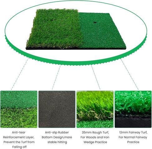 شبكة تقطيع منبثقة مع مجموعة بساط ضرب العشب في الأماكن المغلقة والمفتوحة - 3 شبكة تدريب على ضرب الجولف مستهدفة - هدية - 16 كرة لتمرين الجولف و4 أوتاد أرضية، مع حقيبة in Kuwait