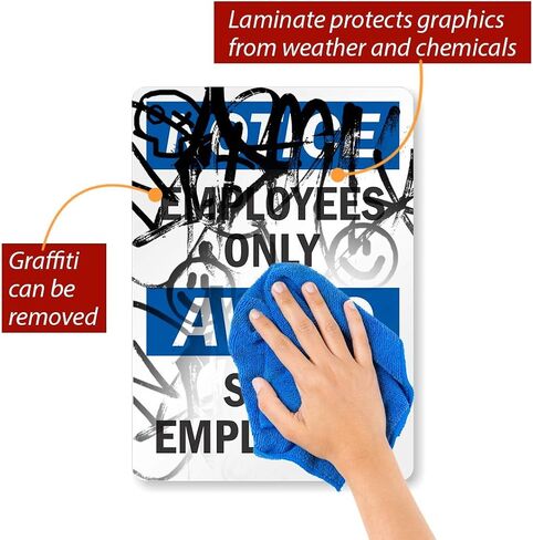 SmartSign "Notice - Employees Only" Bilingual Sign | 10" x 14" Aluminum in Saudi Arabia