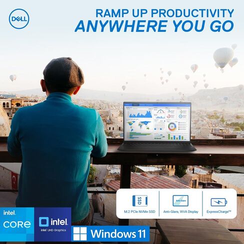 Dell Essential Inspiron 15 3000 Laptop with Microsoft Office, 16GB RAM, 1TB Storgae, 15.6" HD Anti-Glare Display, Intel Celeron N4020 Processor, HDMI, Win 11, Carbon Black with Backpack Accessory in Saudi Arabia