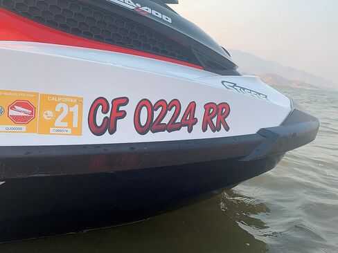 Stiffie Whipline Silver/Black 3" Alpha-Numeric Registration Identification Numbers Stickers Decals for Boats & Personal Watercraft in Saudi Arabia
