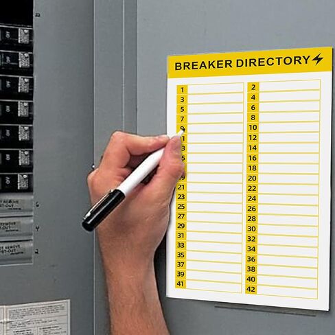 16 Sheets Breaker Panel Labels Electrical Box Sticker Numbers Breaker Panel Labels Electrical Sticker Number Catalog Load Center Adhesive Waterproof Reusable（Mix Colors） in Saudi Arabia