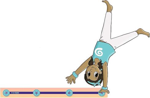 CARTWHIRLER Cartwheel Training Mats - At Home Gymnastics Mat, Toy Mats for All Kids, Yoga, Dance, And Play Mat, For Ages 4-12+, 2ft x 6ft in Saudi Arabia