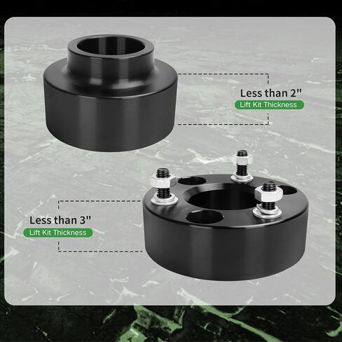 طقم رفع التسوية الخلفي 3 بوصة أمامي 2 بوصة يناسب 2009-2024 دودج رام 1500 2WD 4WD (نمط الجسم الجديد)، 3 بوصات أمامية و2 بوصة خلفية من الألومنيوم مجموعات رفع التعليق in Kuwait