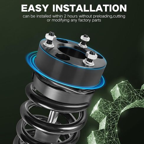 طقم رفع التسوية الخلفي 3 بوصة أمامي 2 بوصة يناسب 2009-2024 دودج رام 1500 2WD 4WD (نمط الجسم الجديد)، 3 بوصات أمامية و2 بوصة خلفية من الألومنيوم مجموعات رفع التعليق in Kuwait